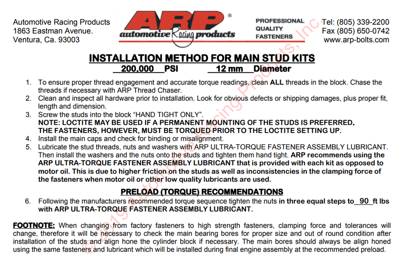 ARP Main Stud Kit 